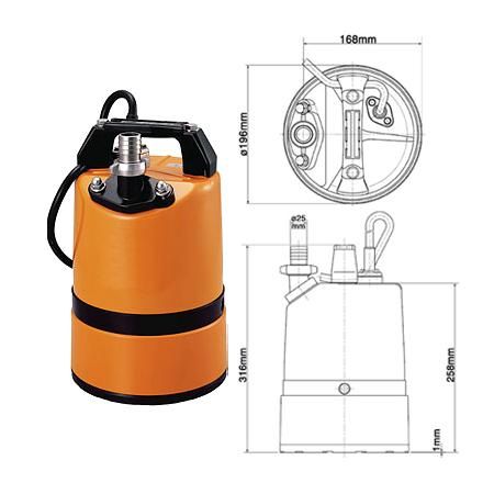 POMPE DE RELEVAGE SERPILLIÈRE SUBMERSIBLE VIDE CAVE LSC1