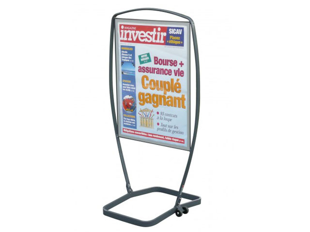 Porte affiche vitrine ventouse