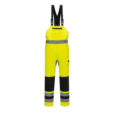 PORTWEST CD852 COTTE À BRETELLES HV ÉCO-CONÇU WX2 JAUNE/NOIR - TAILLE L