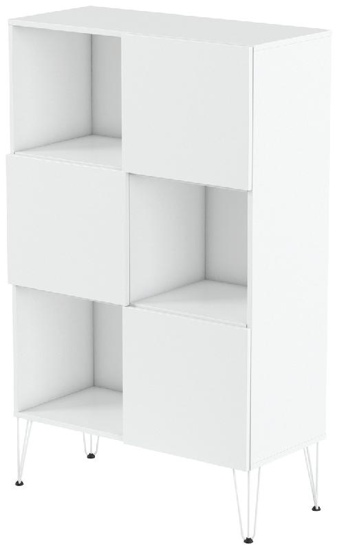 RANGEMENT HAUT JAVA 100 CM DAMIER BLANC/BLANC - MANUTAN COLLECTIVITÉS