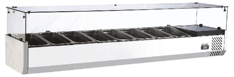 Saladette à poser 8x GN 1/3 - 1800x395x426 mm - CSAP813 - 140 W - R600a_0