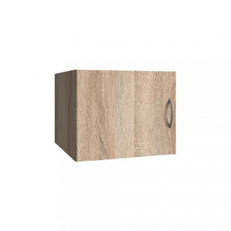 Surmeuble colonne de rangement LUND - Chêne naturel - 30 x 54 cm - Compatible hauteur totale 225 cm_0