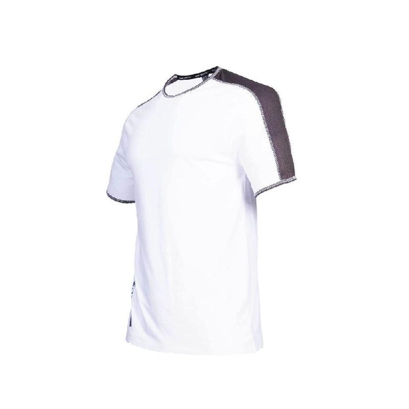 T-Shirt Manches Courtes de Travail Andy - Taille M - Blanc/Gris - Résistant et Confortable - NINE WORTHS - 1 3700584941016_0