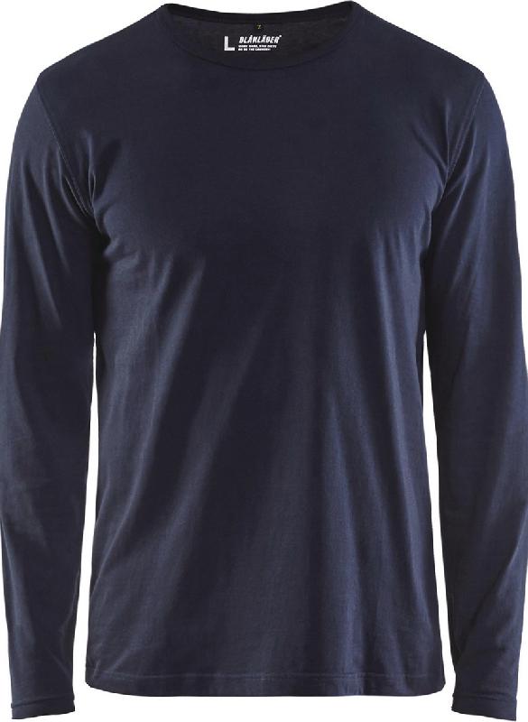 T-SHIRT MANCHES LONGUES MARINE FONCÉ TAILLE 4XL - MANUTAN COLLECTIVITÉS