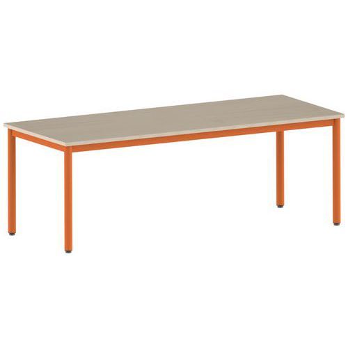TABLE CARÉLIE 200 X 80 CM FIXE T5 STRAT ÉRABLE PAPAYE 2011 - MOBIDECOR