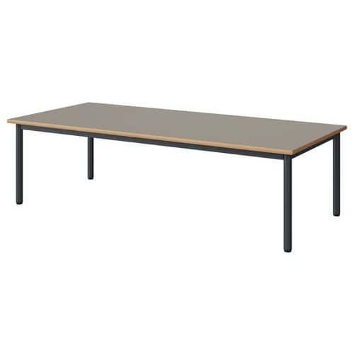TABLE MALIBU 180X80 T1 4P STRA ALAISÉ GRIS U727/GRIS 7016