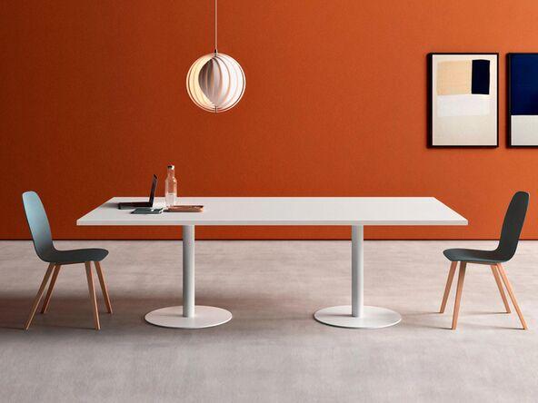 Table de réunion pieds tulipe pour 10 personnes_0