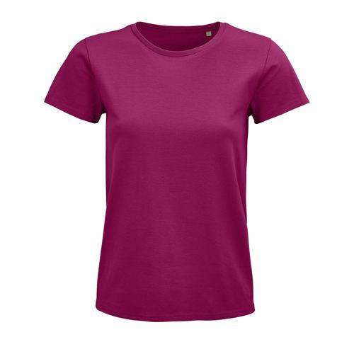 TEE-SHIRT PERSONNALISABLE FEMME COTON ORGANIQUE BIO JERSEY 175 FUCHSIA