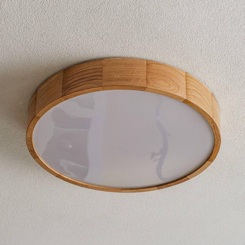 TEMAR LIGHTING PLAFONNIER CLEO DR475, IP54, Ø 47,5 CM, BOIS DE CHÊNE, E27
