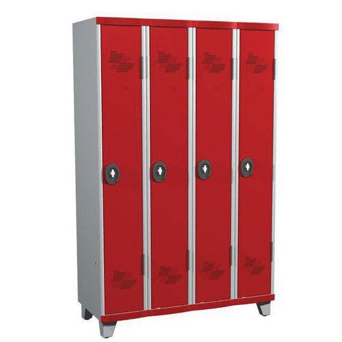 VEST MONO S/P IP 4 COL L1200X H1915XP500 CADENAS GRIS/ROUGE - ACIAL