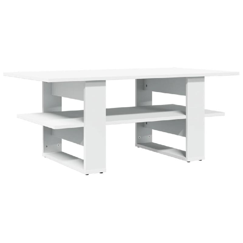 VidaXL Table basse blanc 102x55x42 cm bois d'ingénierie Modèle Patio Sirocco Prime - 823261_0