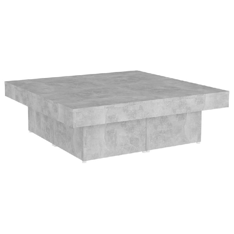 VidaXL Table basse gris béton 90x90x28 cm bois d'ingénierie Modèle Atlas Infinite Élégance - 806916_0