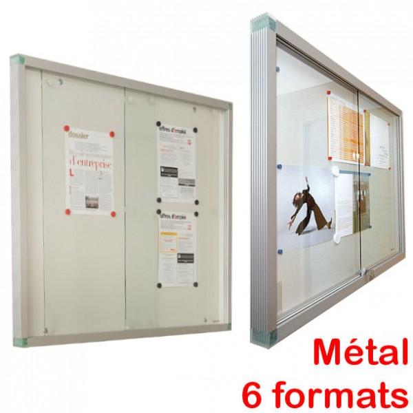 Vitrine design avec fond métal - format 8 x A4 - Marque Rolléco_0