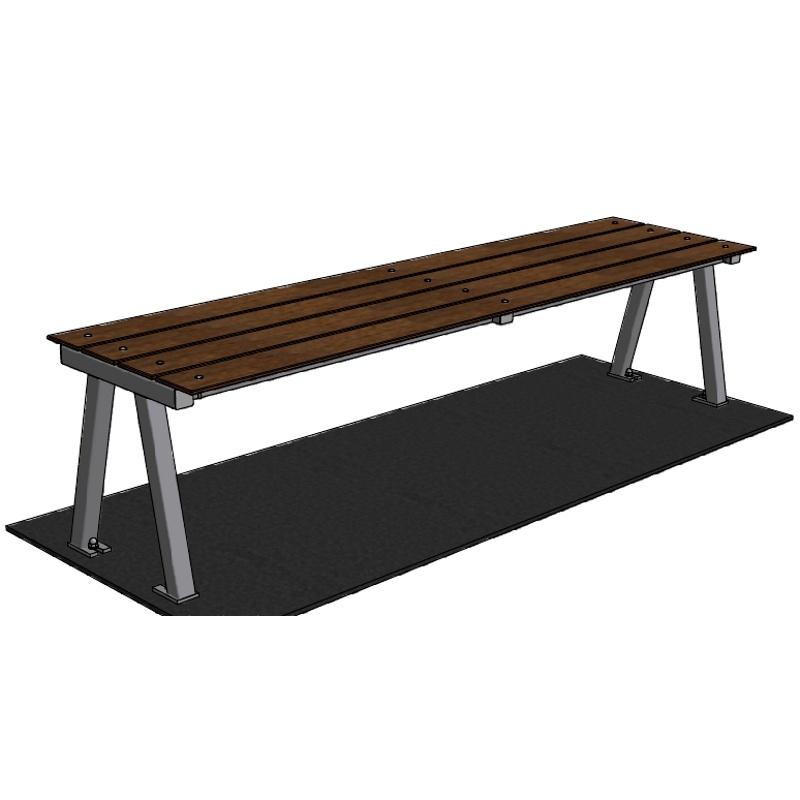 Banc public ACTUS - City D en Métal & Trespa avec Bois_0