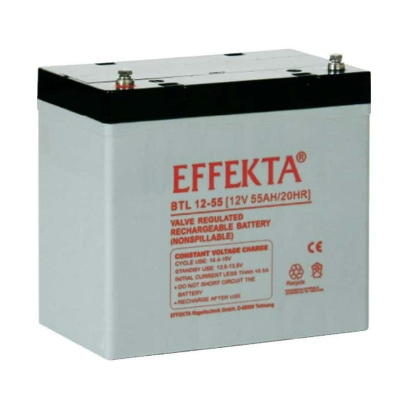 Batterie AGM Effekta 55Ah 12V BTL - Stockage durable et sans entretien pour sites isolés_0