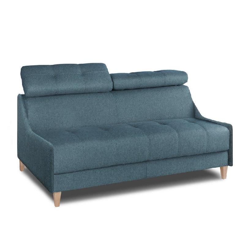 CANAPÉ HÔTELLERIE DIVANO CONVERTIBLE MATELAS SYSTÈME EXPRESS SOMMIER LATTES RENATONISI TWEED BLEU AZUR_0