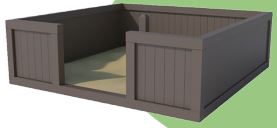 Canisite en PVC recyclé de 4 m² - Version mobile disponible - Panneaux composites et socle perforé_0