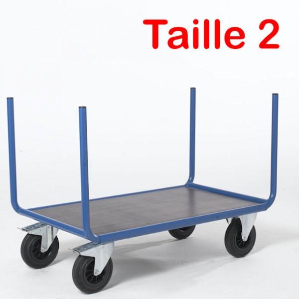 Chariot roulant plateau en bois 4 guides - Dimensions utiles 1150 x 620 mm - Charge jusqu'à 500 kg - Rolléco_0