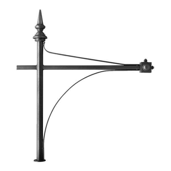 Crosses classiques bannière - fontes de Paris - acier et décor aluminium - saillie 800 mm_0