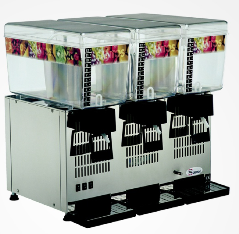 Distributeur de boissons froides Santos - 3 réservoirs de 12 litres - Réfrigération performante et hygiène alimentaire_0