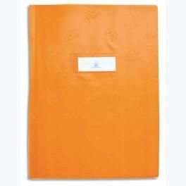 ELBA PROTÈGE-CAHIER EN PVC OPAQUE GRAIN PICTO 18/100È FORMAT 17X22 ORANGE