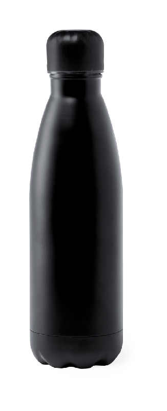 Gourde de sport en acier inoxydable - 790 ml - Couleur noire - Livrée avec boîte cadeau_0