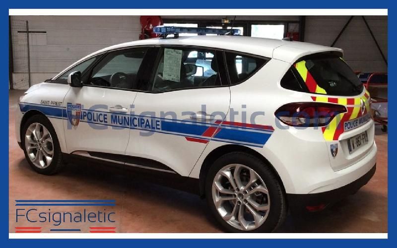 Kit sérigraphie balisage Police municipale pour véhicule léger et petits utilitaires_0