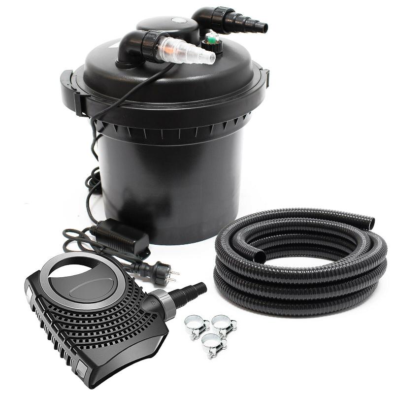 Kit set bassin 8000 litres 11 watts uvc pompe 3600 l/h tuyau 5 m kit de filtration 16_0001947