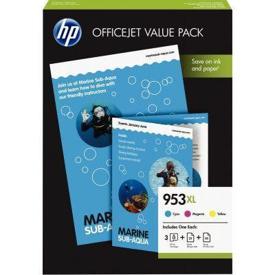 Lot de 3 cartouches d'encre HP 1CC21AE - Cyan, Magenta, Jaune - Haute capacité_0