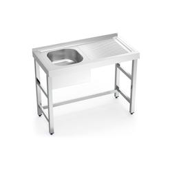 MOBINOX-Evier avec support 1C,ED 1000x500x850 mm. Dimensions de la cuve 340x370x150 mm. - inox 8434029614276_0