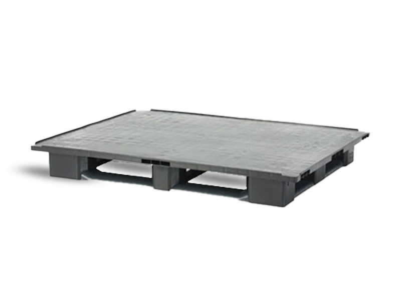 Palette plastique 1300x1100 - robuste, pleine, en PEHD recyclé pour expéditions et conteneurs_0