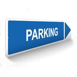 Panneau de signalisation pour parking · Parking droite -  48 x 10 cm DECOHO - bleu 3701563942383_0