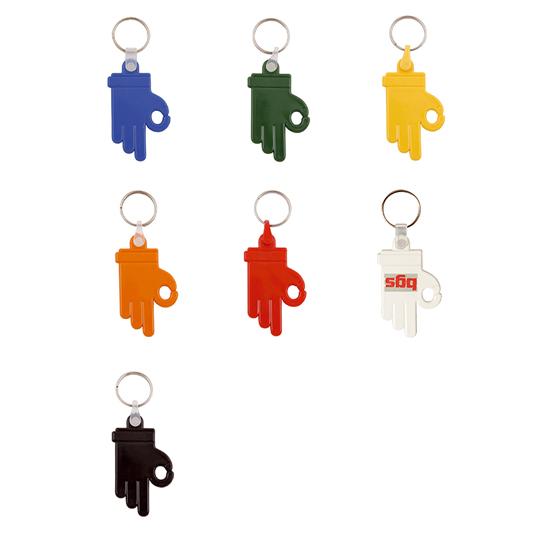 Porte-clés plastique OK main - 64x37x3 mm - Disponible en plusieurs couleurs_0