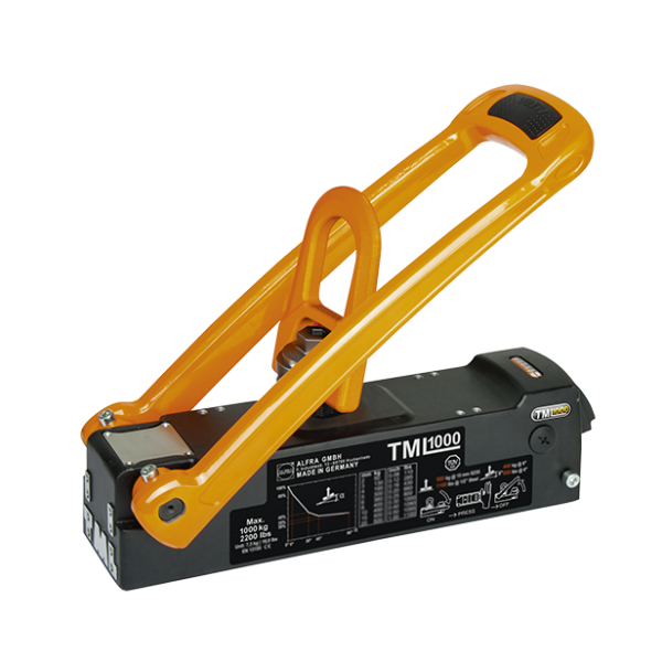 Aimant de levage TML1000 - permanent pour matériaux plats en acier, anneau rotatif 360° et pivotant 180°_0
