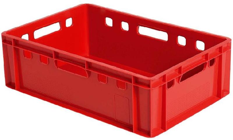 Bac plastique gerbable plastique plein e2 rouge 600x400x200_0