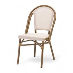 Bistromania Chaise de terrasse LAZARE - Textilène beige uni - EA099_0