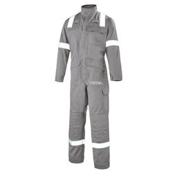 Cepovett - Combinaison de travail multirisques ATEX REFLECT 260 Gris Taille S - S gris 3184373085684_0