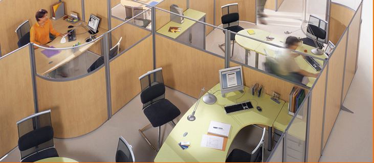 Cloisons de bureaux semi-vitrées KP CLEN - design moderne et pratique_0