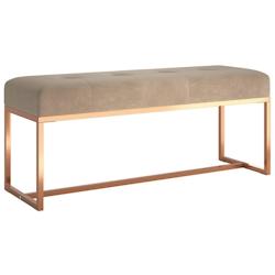 Décoshop26 - Banc banquette multifonctionnel design moderne 110 x 36 x 45 cm en velours beige DEC024701 - beige 3000254856597_0