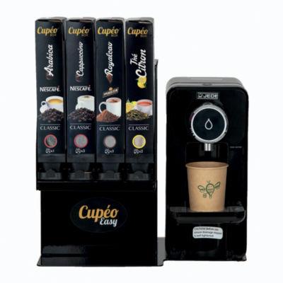 Distributeur de boissons chaudes JEDE Cupéo Easy + 4 cartouches offertes_0