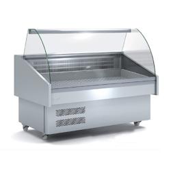 DOCRILUC Vitrine Mobile Prof. 915 - Sans Etagere - Vitre Double Courbe - Froid Statique Et Plaque Froide - 1285X915X1185 - 230V-50Hz EEC-130-EF-CC - E_0