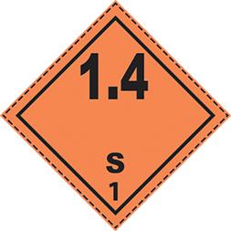 Etiquette de danger 10×10 cm à plat, classe 1, vinyle adhésif - 46002v_0