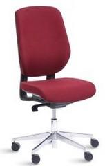 Fauteuil synchrone en tissu non-feu M1 Romeo alu - mécanisme blocable 3 positions - dossier réglable_0