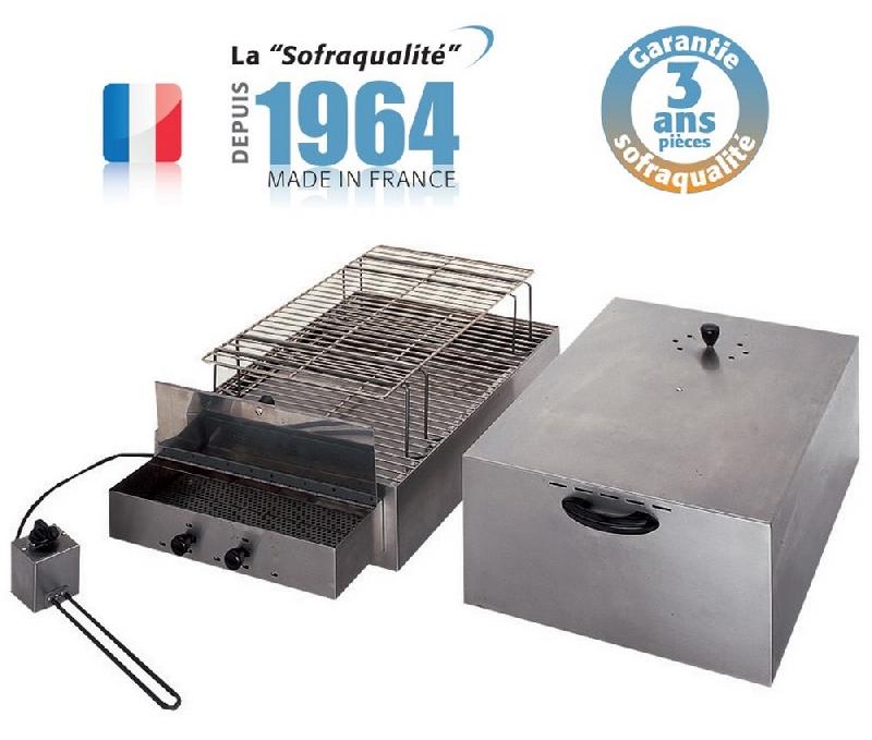 Fumoir électrique - 2 étages - l 715 mm alimentation - monophasé (230 v ) - 04FM4_0