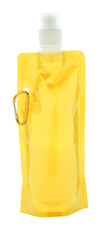 Gourde de sport en PET - 500 ml avec mousqueton - Couleur jaune_0