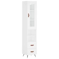 Helloshop26 - Buffet bahut commode armoire meuble de rangement organisateur cuisine salle de séjour salon haut 34,5 x 34 x 180 cm 02_0032284 - 300021_0