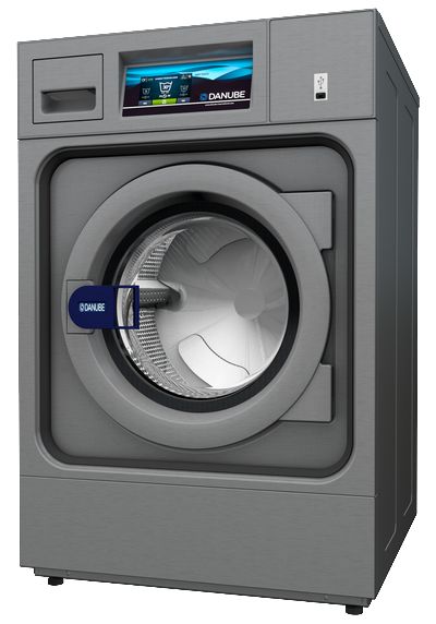 Laveuses essoreuses professionnelles WRP 8-10 - Danube International - facteur G élevé 450 - carrosserie en skinplate gris, tambour inox, commande EASY TOUCH 2_0