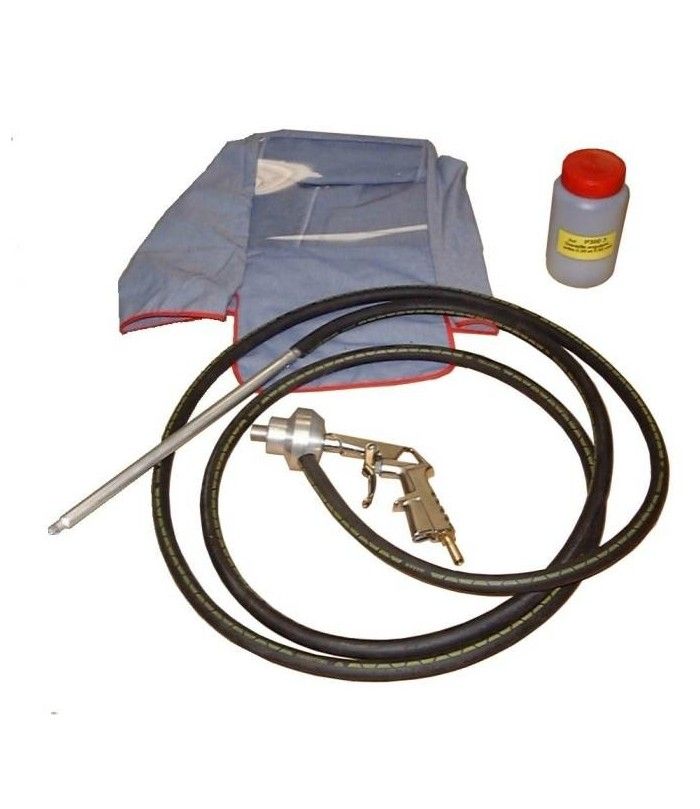 P800 - Pistolet de sablage Arena avec buse carbure de tungstène 8 mm et cagoule de protection_0
