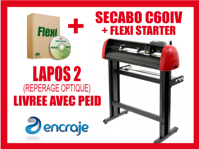 Plotter decoupe secabo - c60iv - reperage optique lapos 2 - flexi starter_0