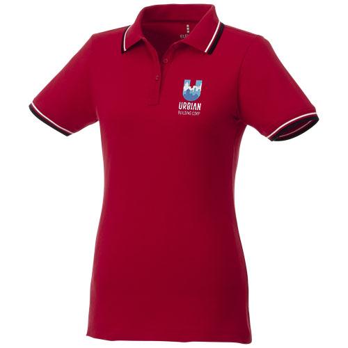Polo tipping manches courtes femme Fairfield - 100% coton - 180 g/m² - Col et poignets en tricot plat_0